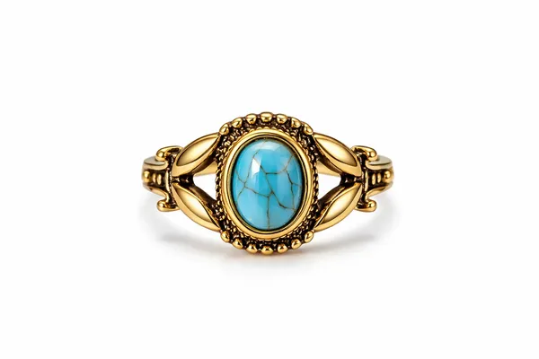 Antique_Gold_Turquoise_Royal_Ring_For_Women